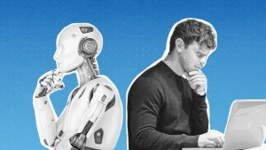 artificial intelligence thinks while man ponders his productivity gaps