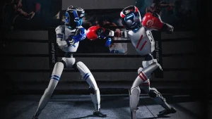 humanoid robots fighting Iron Fist combat