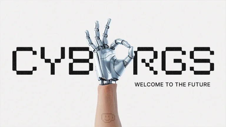 cyborgs welcome to the future - human arm with robotic hand making the ok sign