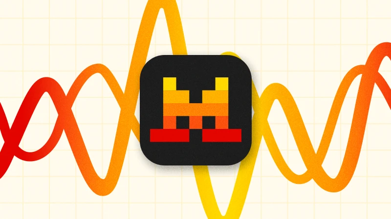 Mistral icon and gradient soundwave
