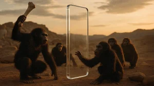 Nothing phone surrounded by apes