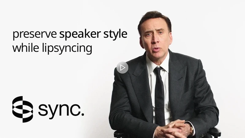 Sync video lip syncing