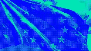 pixelated european union flag