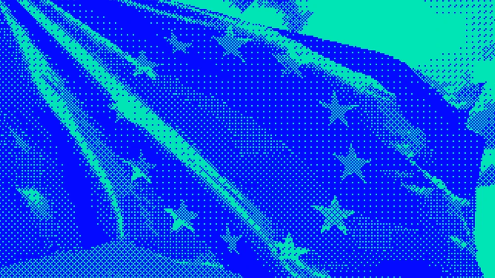 pixelated european union flag