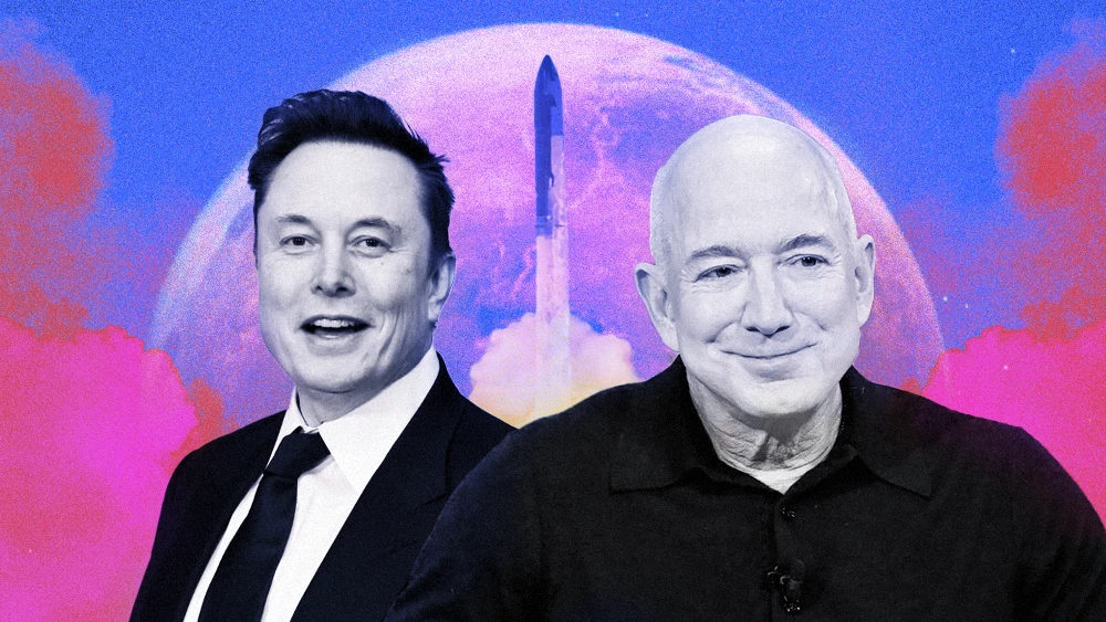 Elon Musk and Jeff Bezos race to Mars