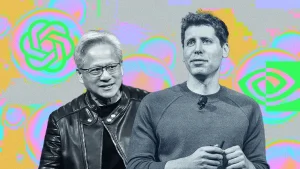 Nvidia CEO Jensen Huang OpenAI CEO Sam Altman in an infinite AI bubble
