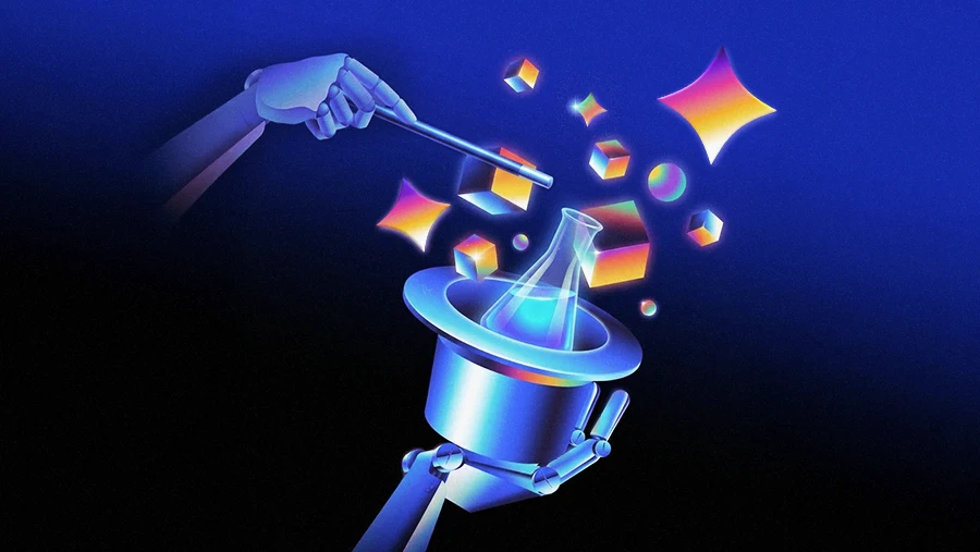 AI scientific research illustration