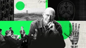 AI consciousness Michael Pollan collage