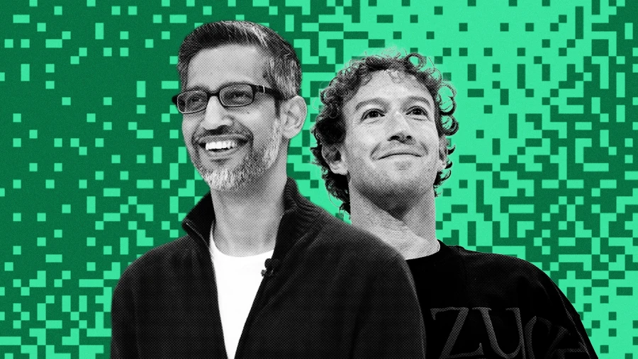 Google CEO Sundar Pichai and Meta CEO Mark Zuckerberg