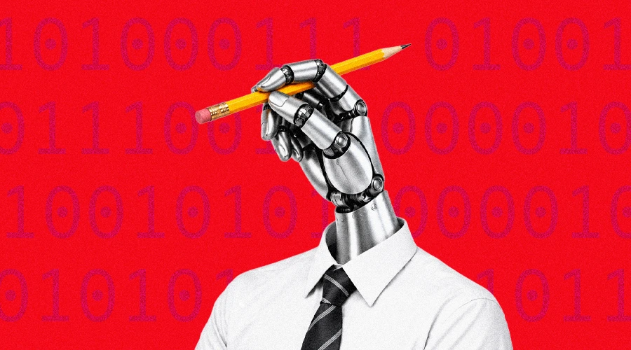 editorial image AI agent erasing code