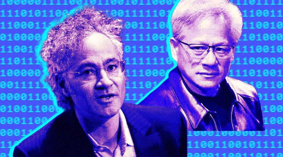 Palantir CEO Alex Karp and Nvidia CEO Jensen Huang